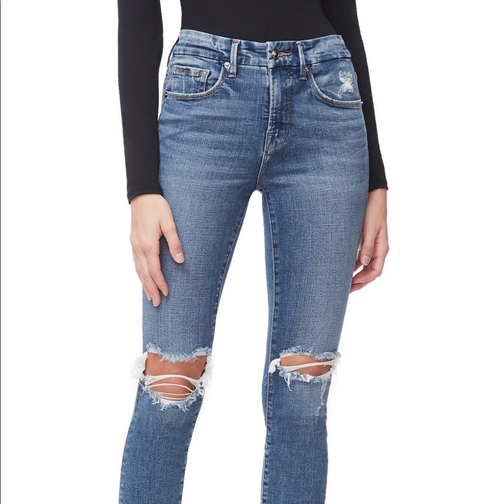 Good american good legs high waist crop skinny